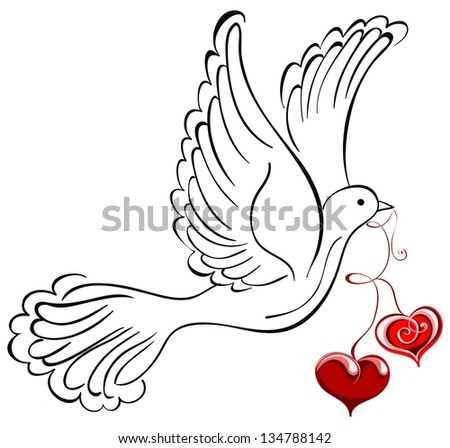 Vector Dove Whit Olive Branch Symbol Stock Vector 78577588 - Shutterstock