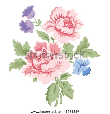 Illustration Set Vector Isolated Flowers On Stock Vector 310119197