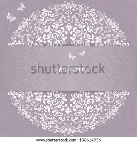 Wedding card or invitation with abstract floral background. eps10