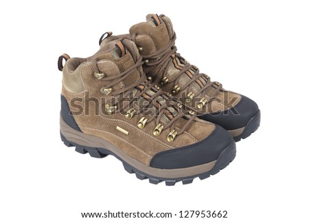 outdoor shoes on white background