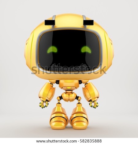 Cute robotic toy mini robot 3d lager illustration 582835888 ...