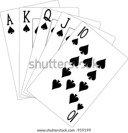 Royal Flush Vector Stock Vector 959199 - Shutterstock