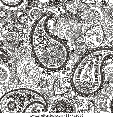 Seamless Pattern Based On Traditional Asian Stock Vector 107915477 ...