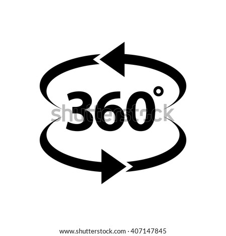 Angle 360 Degrees View Vector Icon Stock Vector 407147845 - Shutterstock