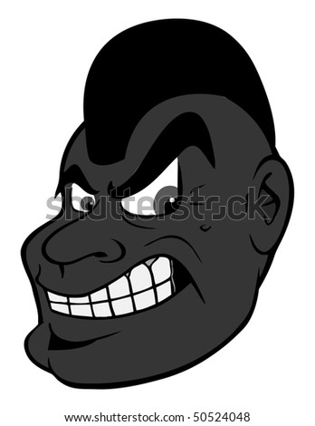 Cartoon Vector Illustration Black Guy Mohawk Stock Vector 46474513 ...