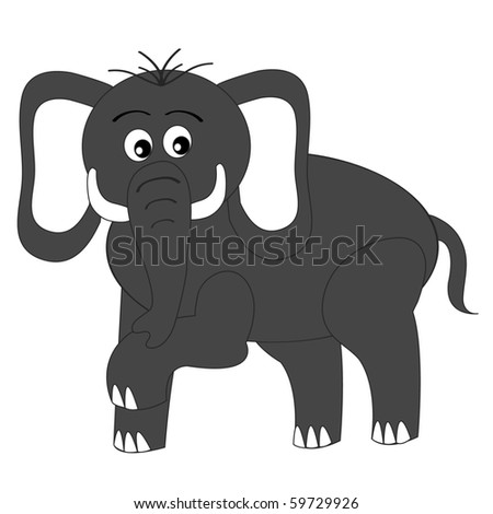 Cute Cartoon Black Monster Vector Illustration Stock Vector 90022525 ...