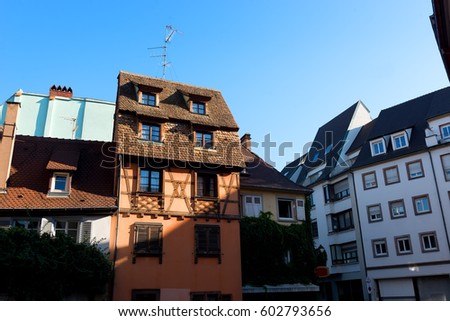 Picturesque District Petite France Strasbourg Houses Stock Photo ... Picturesque District Petite France Strasbourg Houses Stock Photo ...