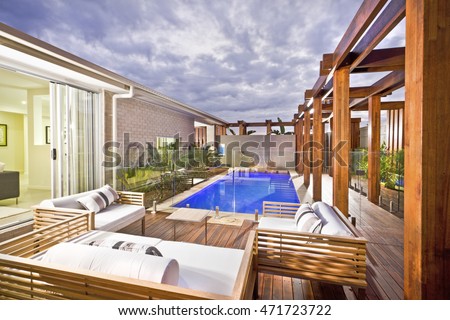 House Under Pool backyard pool stock images, royalty-free images & vectors House Under Pool backyard pool stock images, royalty-free images & vectors