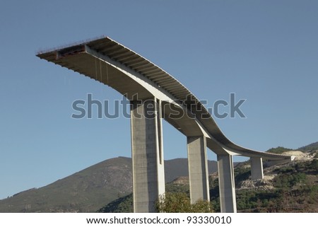 large concrete bridge under construction