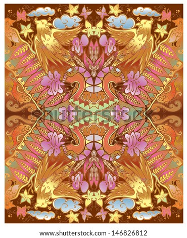 Dayak Kalimantan  Mix Navajo Aztec Vector  Stock Vector  