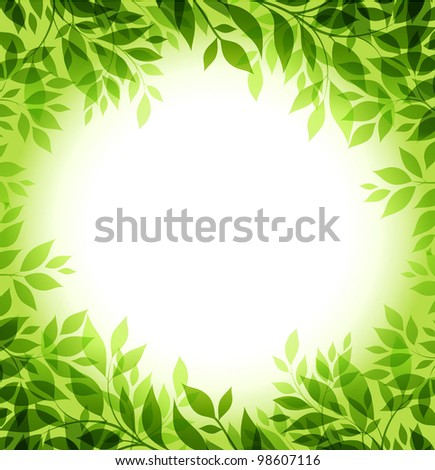 Green Leaf Border Isolated Stock Illustration 27926038 - Shutterstock