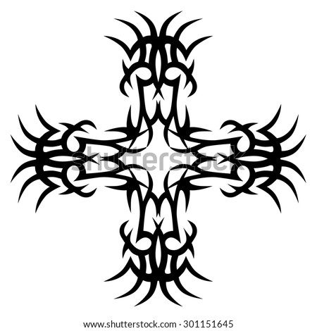 tattoo tribal cross designs vector sketch stock vector 301151645 tattoo tribal cross designs vector sketch stock vector 301151645