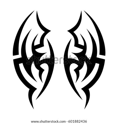 Tribal Tattoo Art Designs Sketched Simple Stock Vector 622461944 ...