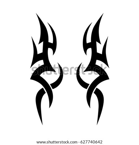tribal tattoo art designs sketched simple stock vector 708561727 tribal tattoo art designs sketched simple stock vector 708561727