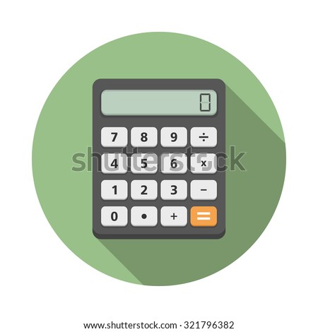 calculator circle vector Illustration Flat Calculator Eps10 Stock Design Vector