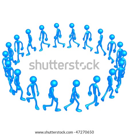 Walking Circle Stock Illustration 47270656 - Shutterstock