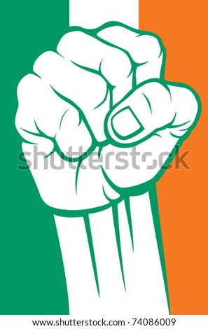 ireland fist - stock vector