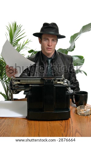 An Old Time Newspaper Reporter Banging Out A Story On Manual Typewriter See This An Old Time Newspaper Reporter Banging Out A Story On Manual Typewriter See This