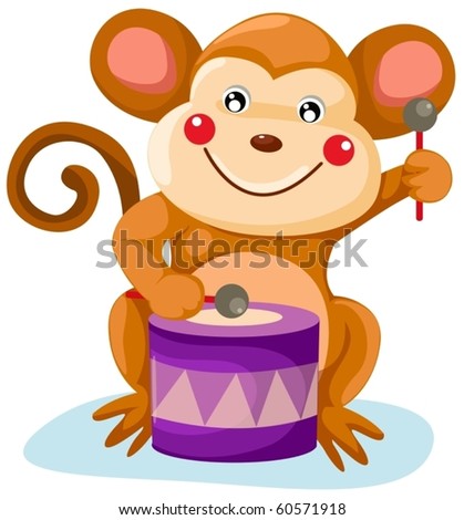 Monkey Plays The Drums Stock Images, Royalty-Free Images & Vectors ...