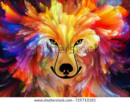 dog paint series background design colorful stock illustration