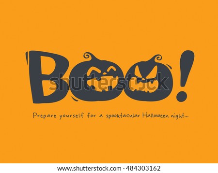 halloween message boo stock vector royalty free 484303162