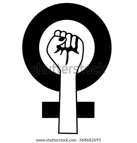Raised Fist Icon Feminist Movement EPS Stock Vector 368682695 ...
