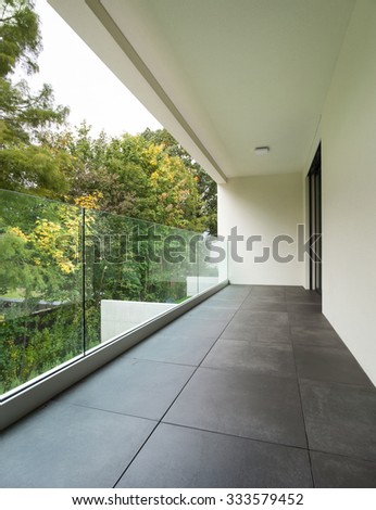 Modern concrete house hardwood floor large stock photo 102423259 ... Balcon désign Contemporaneos