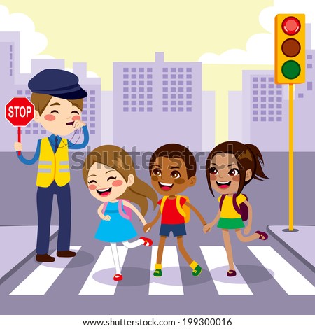 Crossing The Street Stock Vectors & Vector Clip Art | Shutterstock