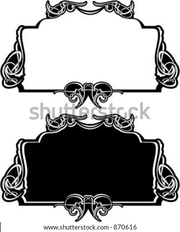 Vintage Wrought Iron Signs Three Vector Stock Vector 70331746 ...