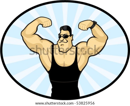 Cartoon Bodybuilder Stock Vector 53825956 - Shutterstock