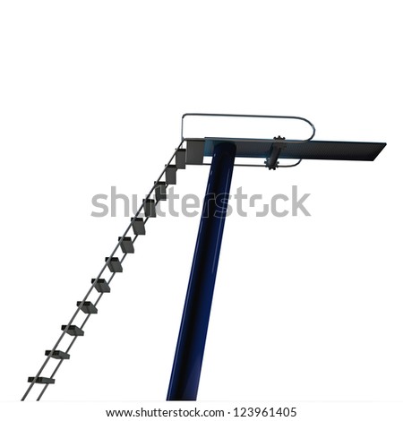 Diving Isolated On White Background Diving Isolated On White Background