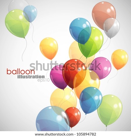 background with multicolored balloons