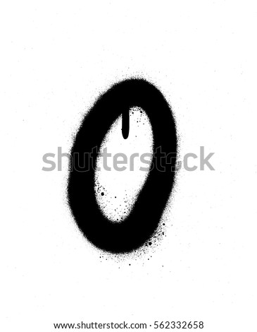 Graffiti Sprayed Number 0 Zero Black Stock Vector 562332658 ...