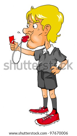 Cartoon Illustration Soccer Referee Stock Vector 109960550 - Shutterstock