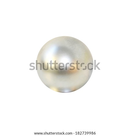 Big luxury pearl isolated at white