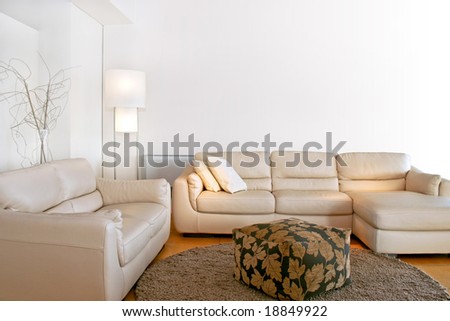 Grey Sofa Living Room Dark Walls Stock Photo 50442772 - Shutterstock