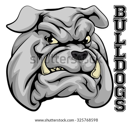 Illustration Bulldog Sports Mascot Head Word Stock Vector 325768598