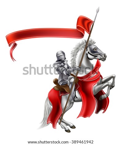 Illustration Saint George Medieval Knight Armour Stock Vector 423532192 ...