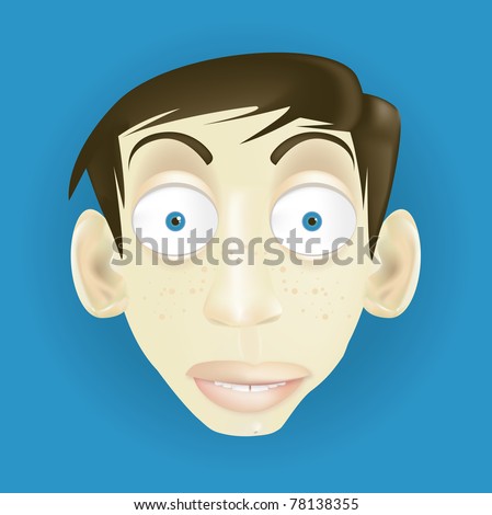 Vector Cartoon Funny Caricature Character Face Stock Vector 78138355 ...