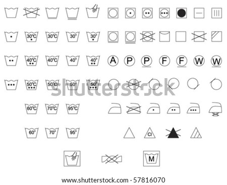 Washing symbols Stock Photos, Images, & Pictures | Shutterstock