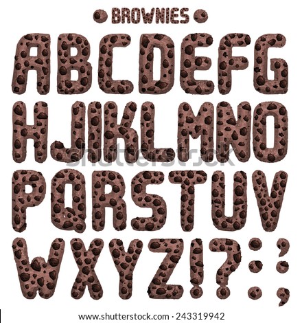 Stock Images similar to ID 84809893 - chocolate cookie alphabet