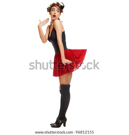 Pinup Beautiful Girl Classic Pin Pose Stock Photo 96812155 - Shutterstock