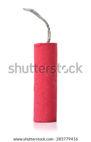 Red Firecrackers on white background