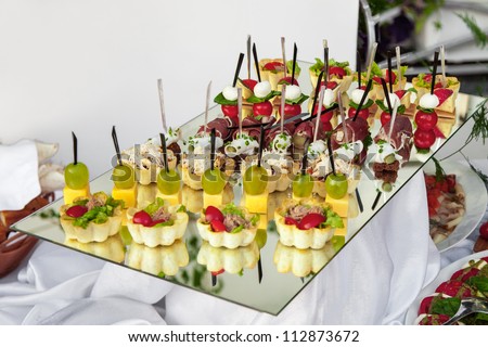 Delicious appetizer close-up - stock photo