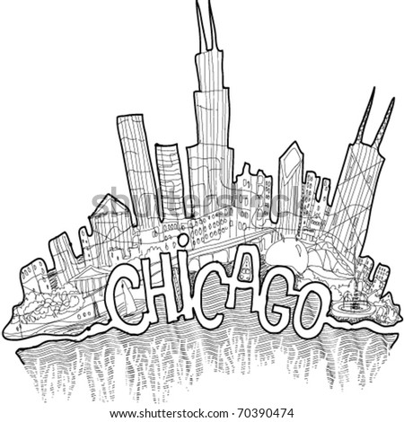 Abstract Chicago. - stock vector