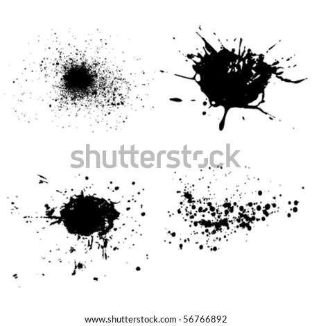 Abstract Painted Ink Watercolorcolor Splatter Use Stock Illustration ...