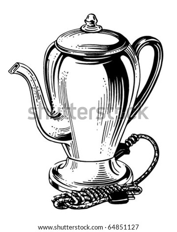 Electric Coffee Percolator Retro Clipart Illustration Stock Vector Electric Coffee Percolator Retro Clipart Illustration Stock Vector