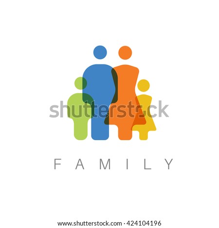 Vector Family Minimalist concept pictogram illustration