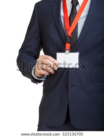 Unique 90 Card With Professional Details Worn On A Lanyard