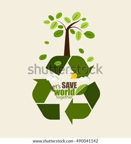 Eco Friendly Ecology Concept Recycle Symbol Stock Vector 520129024 Shutterstock Ecology Family Tree Logo Stock Vector Illustration Of Biology 91037689